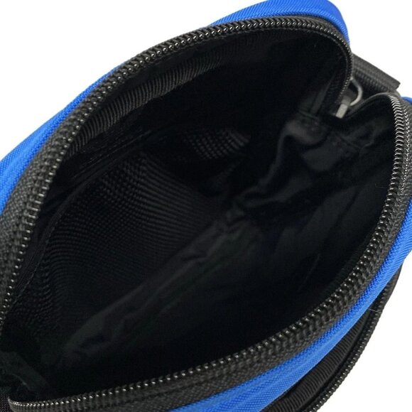 Auth BALENCIAGA Small Messenger Bag 725437 Black Blue White Nylon Shoulder Bag - Picture 15 of 16